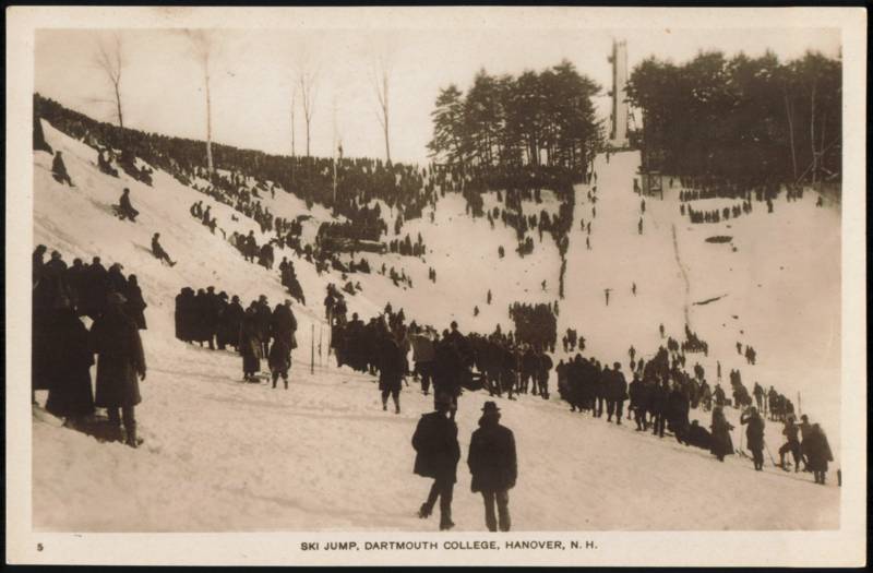 Ski Jump at Dartmouth College with Crowds Hanover New Hampshire