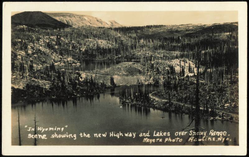 New Highway and Lakes over Snowy Range Wyoming Meyers