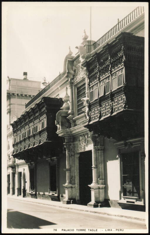 Palacio Torre Tagle Facade and Wooden Balconies Lima Peru
