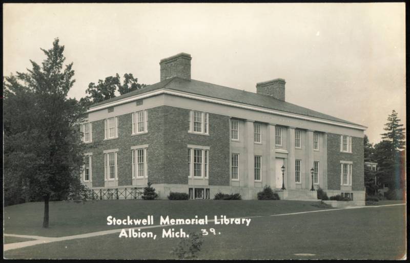 Stockwell Memorial Library Exterior and Grounds Albion Michigan