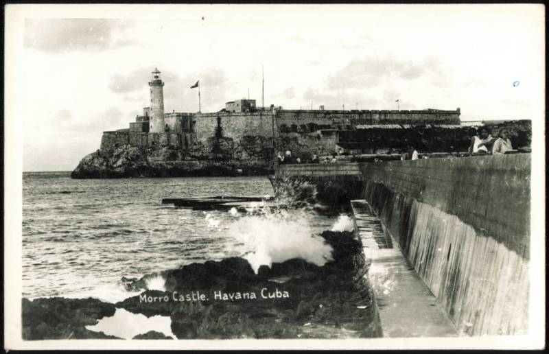 Morro Castle and Lighthouse from Seawall Havana Cuba