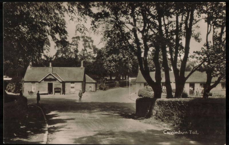 Canniesburn Toll Road Scene and Cottages United Kingdom