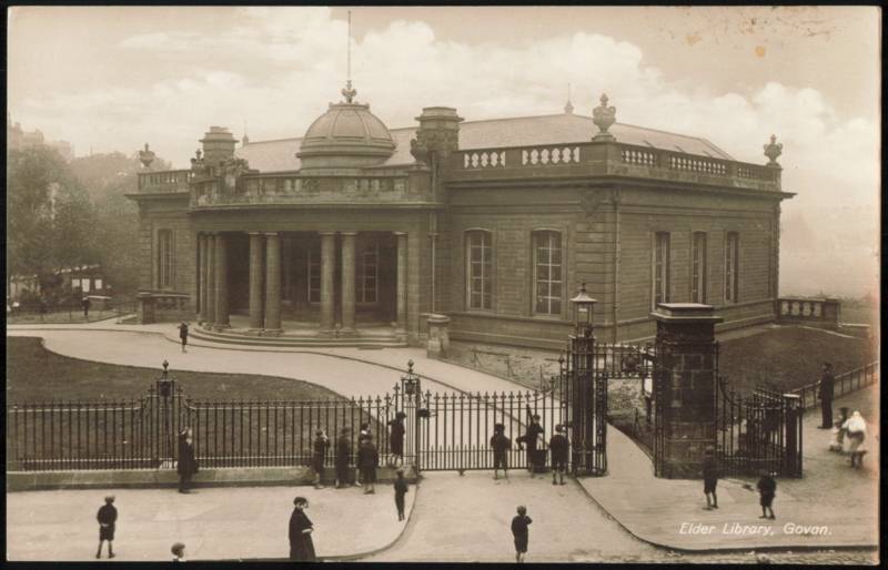 Elder Library Exterior and Entrance Gates Govan United Kingdom