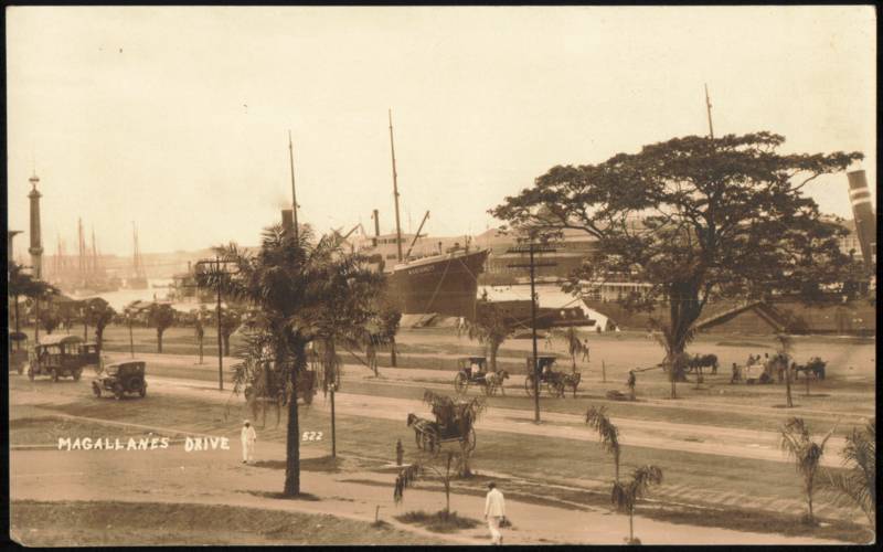 Magallanes Drive with Steamship H.S. Everett Manila Philippines