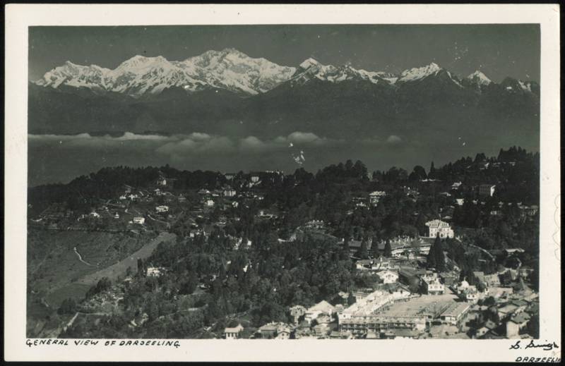 General View of Darjeeling with Himalayan Range India