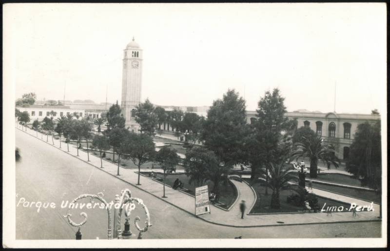 Parque Universitario and Clock Tower Lima Peru