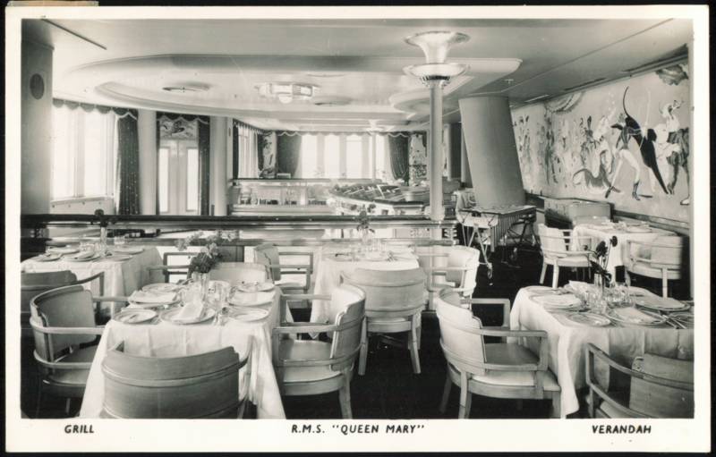 RMS Queen Mary, Verandah Grill Restaurant Interior