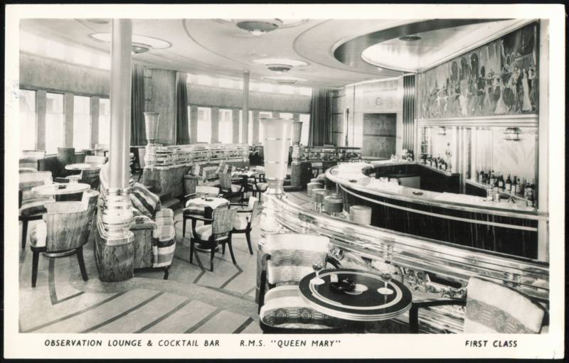 RMS Queen Mary First Class Observation Lounge & Cocktail Bar