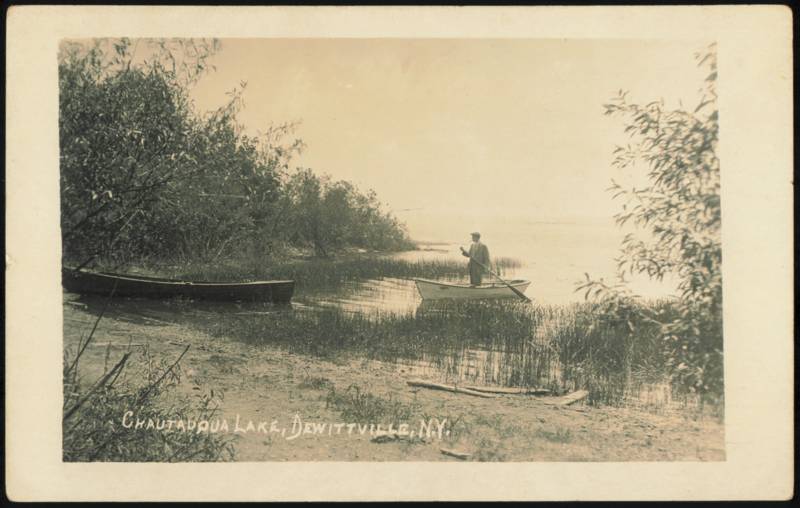 Chautauqua Lake with Boater, Dewittville New York