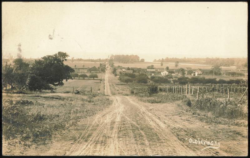 Panoramic Dirt Road View into Old Irving New York