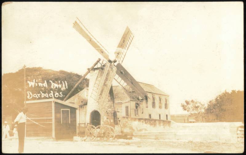Historic Wind Mill and Outbuildings Barbados Caribbean Islands