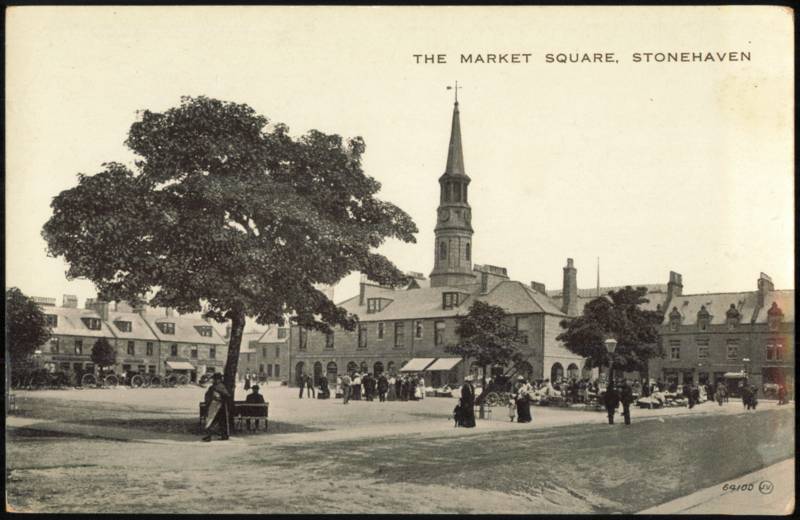 The Market Square with Steeple Stonehaven Scotland