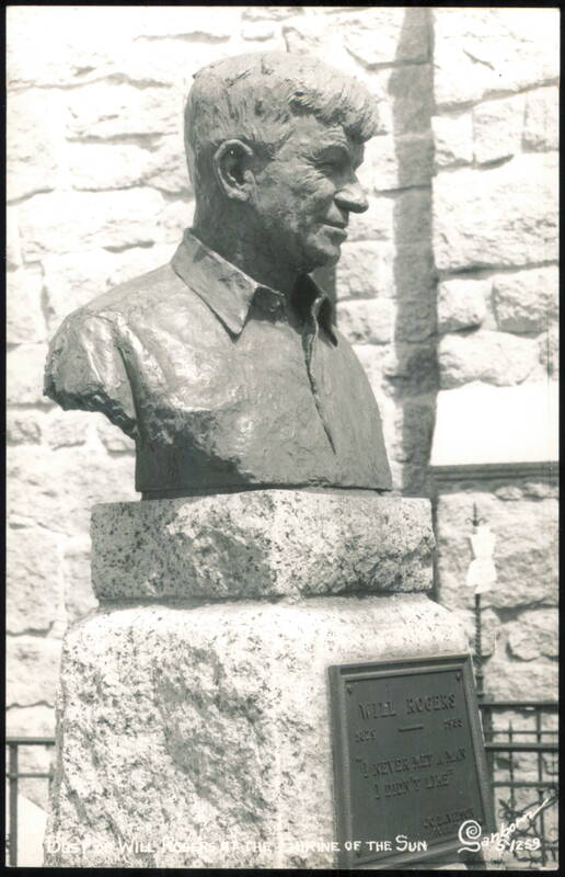 Bust of Will Rogers by Jo Davidson at the Shrine of the Sun