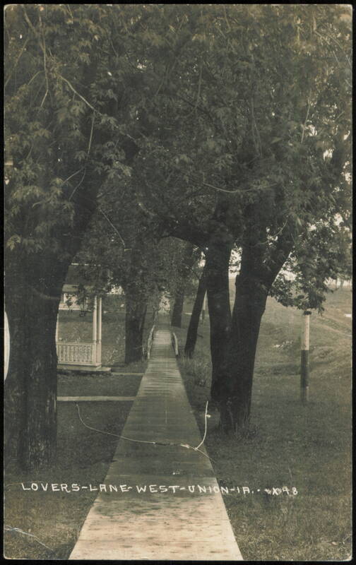 Tree-Lined Boardwalk at Lovers Lane West Union Iowa