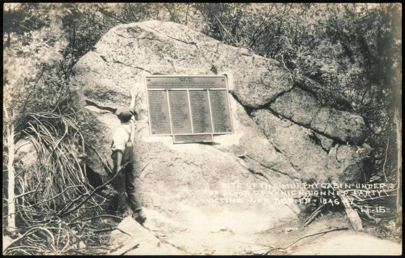 Site of Murphy Cabin, Donner Party Memorial Rock Truckee California