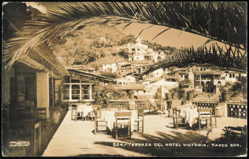 Terraza del Hotel Victoria Overlooking Hillside Taxco Mexico