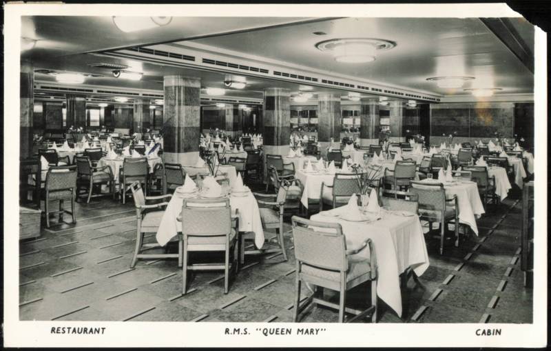 RMS Queen Mary, Cabin Class Restaurant Interiors