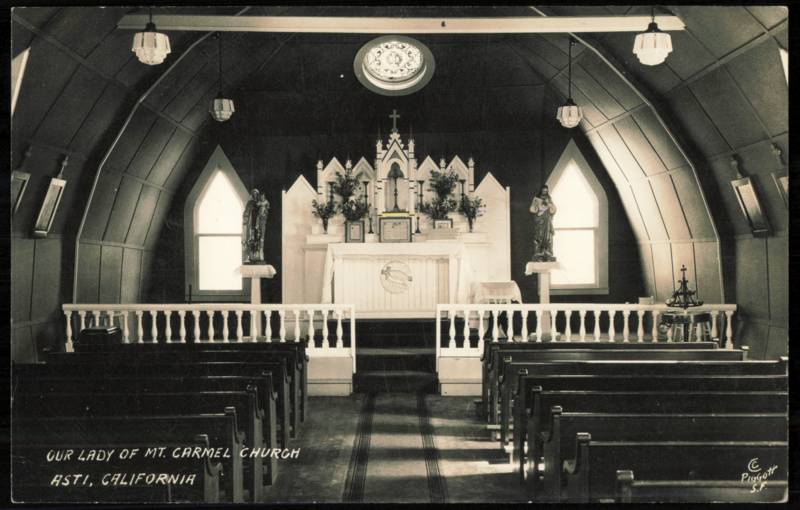 Our Lady of Mt. Carmel Church Interior Asti California