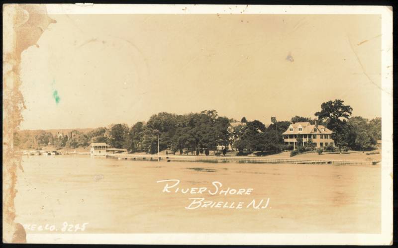 River Shore Waterfront and Houses Brielle New Jersey