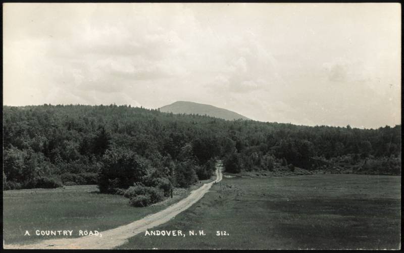 A Country Road with Distant Mountain Andover New Hampshire