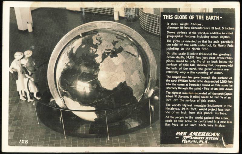 Pan American Airways System Giant Globe of the Earth Miami Florida