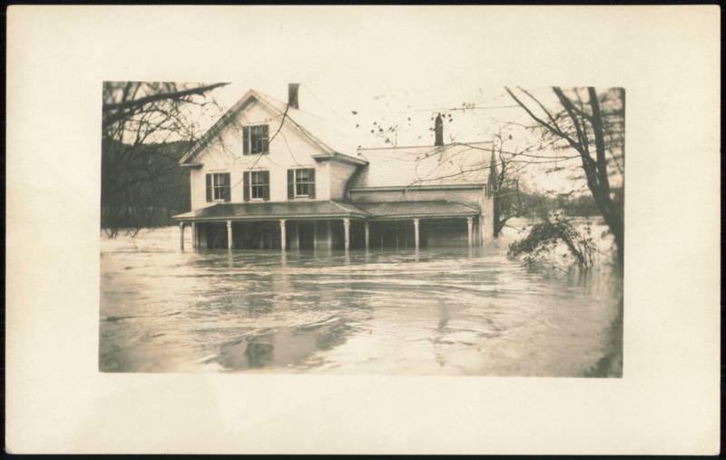 House by Bridge, Flood of November 3, 1927 Proctor Vermont