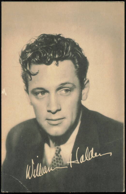 William Holden Actor Portrait Facsimile Signature Actors