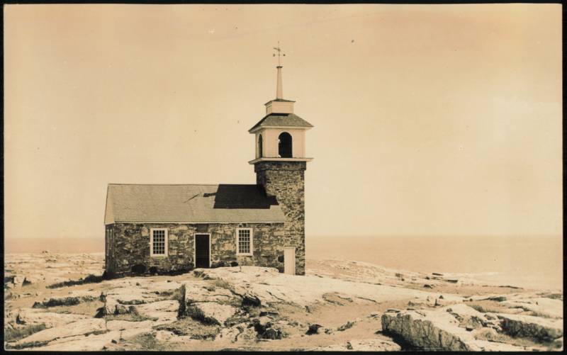 Stone Gosport Chapel on Star Island Rocky Coast Isles of Shoals New Hampshire