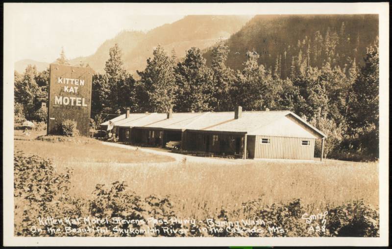 Kitten Kat Motel on Stevens Pass Highway, Cascade Mts. Baring Washington