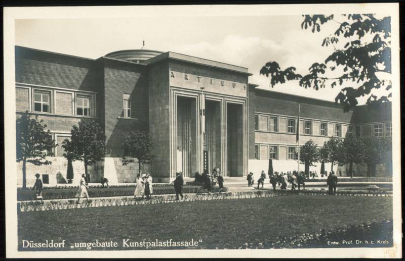 Umgebaute Kunstpalastfassade Grosse Ausstellung 1926 Düsseldorf Germany