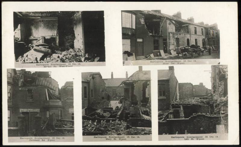 Hartlepools Bombardment Damage Dec 16 1914 Multi-View United Kingdom