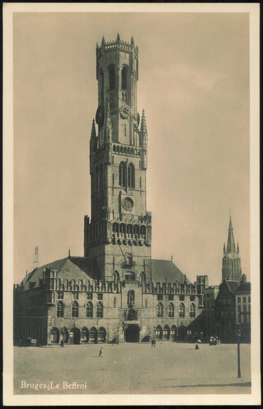Le Beffroi Belfry Tower and Market Square Bruges Belgium
