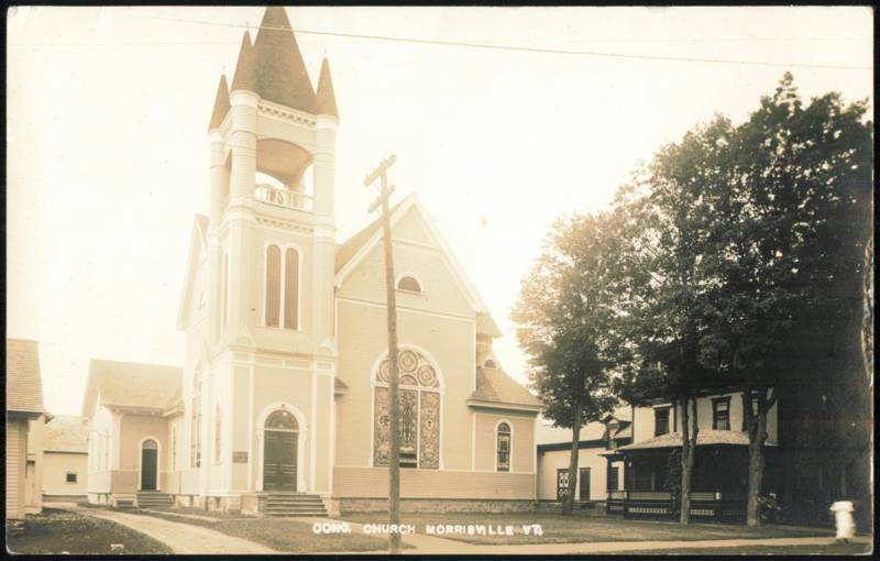 Congregational Church with Bell Tower Morrisville Vermont