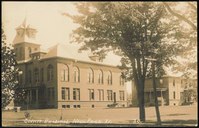 County Buildings with Clock Tower Hyde Park Vermont