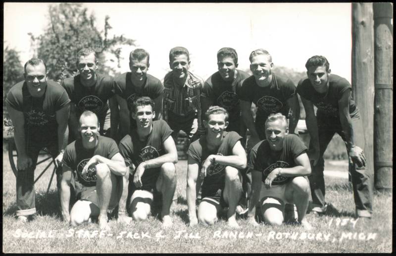 Jack & Jill Ranch Social Sports Staff 1954 Rothbury Michigan