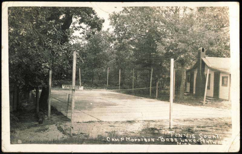 Camp Morrison Tennis Court, Bass Lake Pentwater Michigan