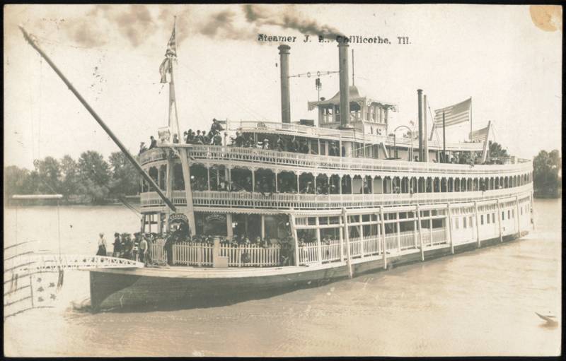 Steamer J. S. Excursion Riverboat Chillicothe Illinois