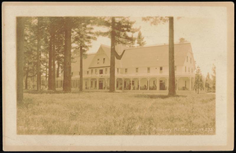 The Tallac Hotel Exterior with Veranda and Grounds Lake Tahoe California