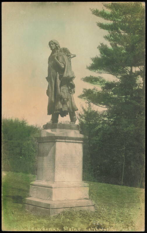 Mary Jemison Deh-ge-wa-nus Statue, Letchworth Park, Tinted Castile New York