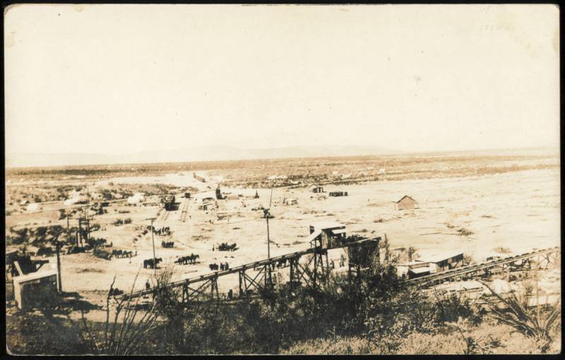 Mining Operation with Conveyor Belt and Structures Nevada