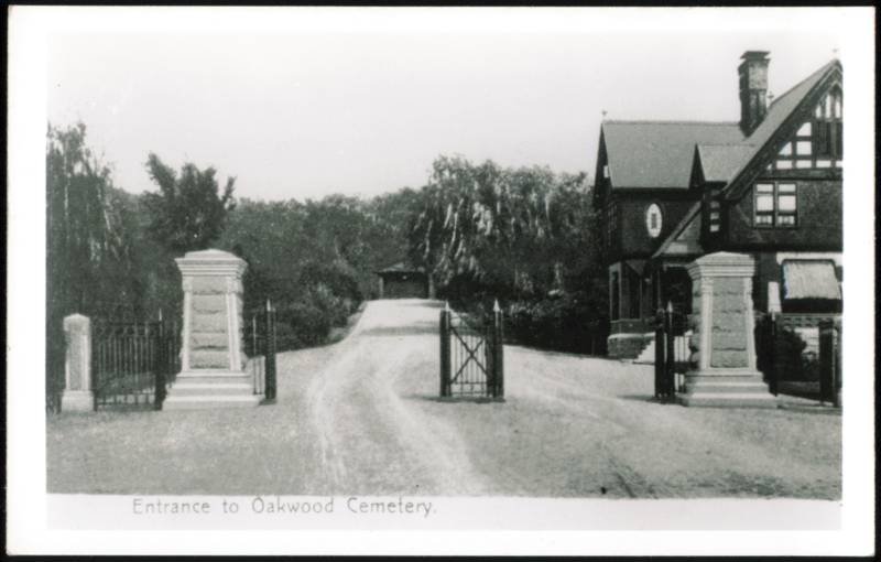Entrance to Oakwood Cemetery Troy New York
