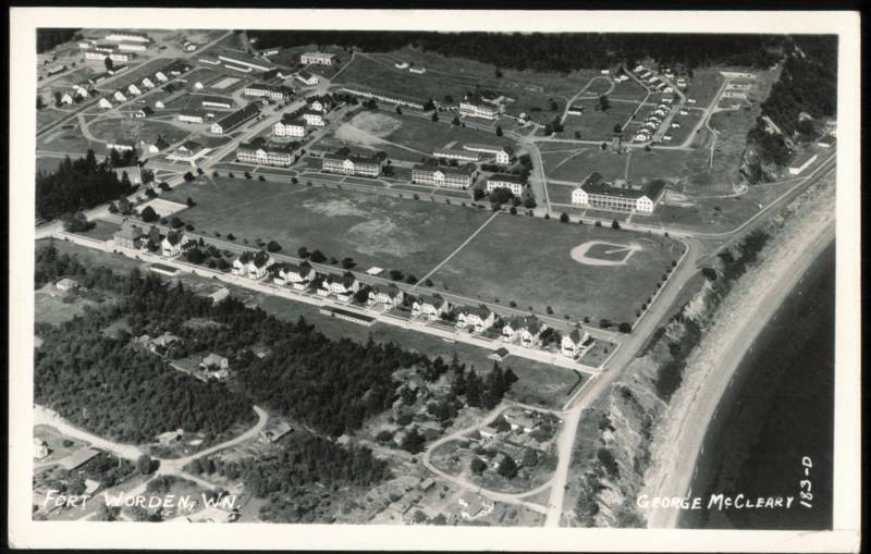 Aerial View of Fort Worden Military Base Washington