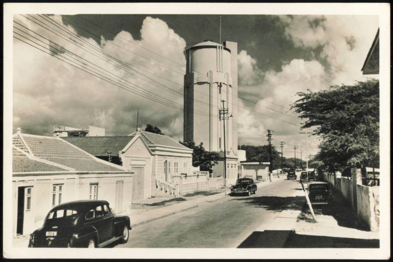 John G. Emanstraat with Water Tower Oranjestad Aruba