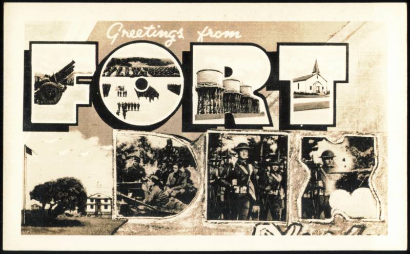 Greetings from Fort Dix Large Letter Military Montage New Jersey