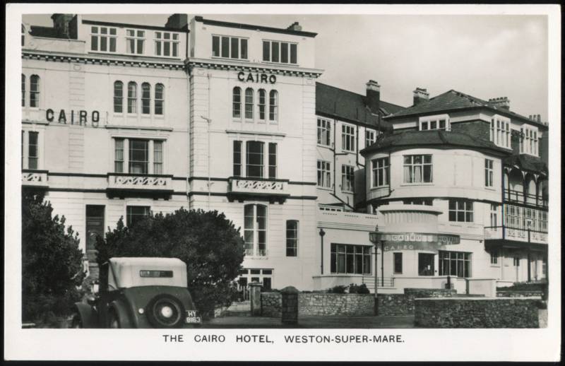 The Cairo Hotel Exterior with Automobile Weston-super-Mare United Kingdom