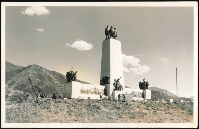 This Is The Place Monument Under Construction Salt Lake City Utah