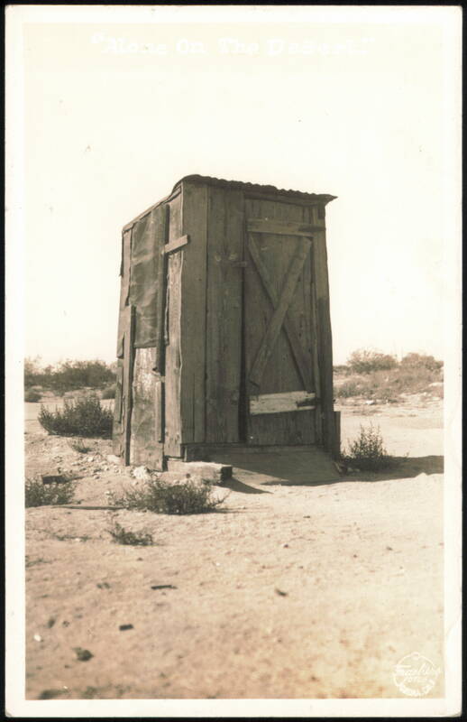 Alone On The Desert Rustic Wooden Outhouse Outhouses & Bathrooms