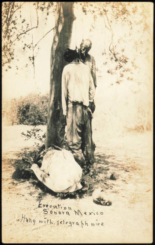 Mexican Revolution Execution Hung With Telegraph Wire, Sonora Mexico