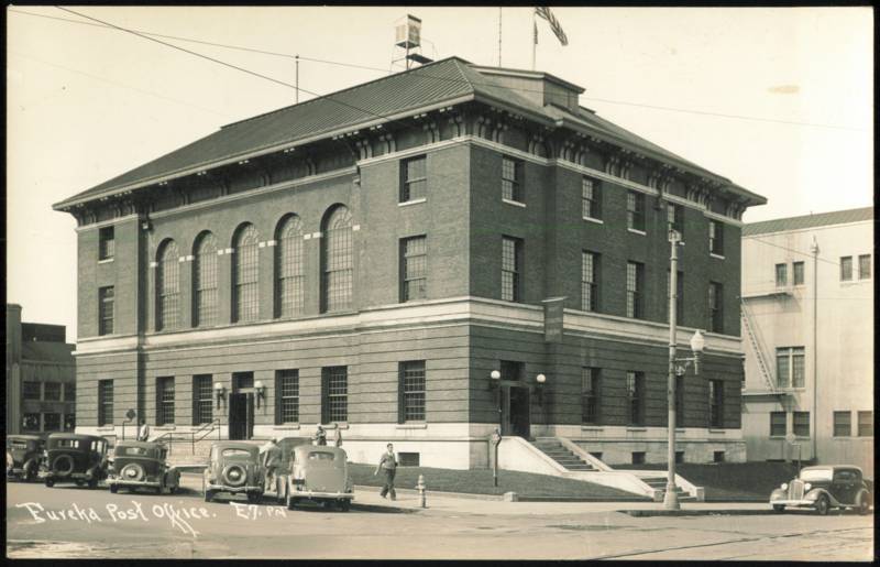 Eureka Post Office Building with Navy Recruiting Station California