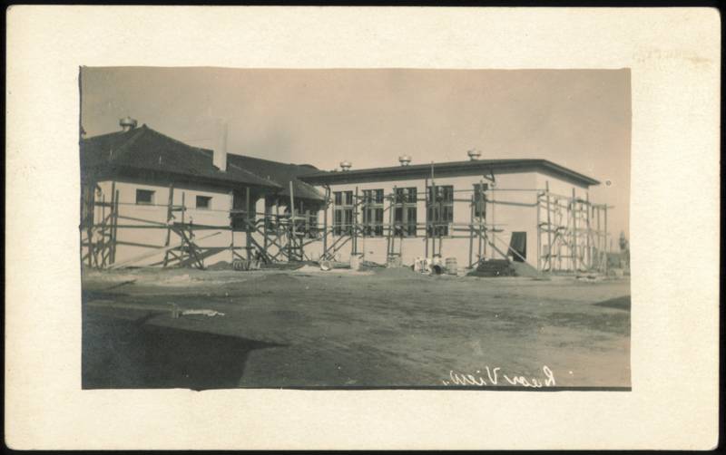 Rear View of Building Under Construction Buildings
